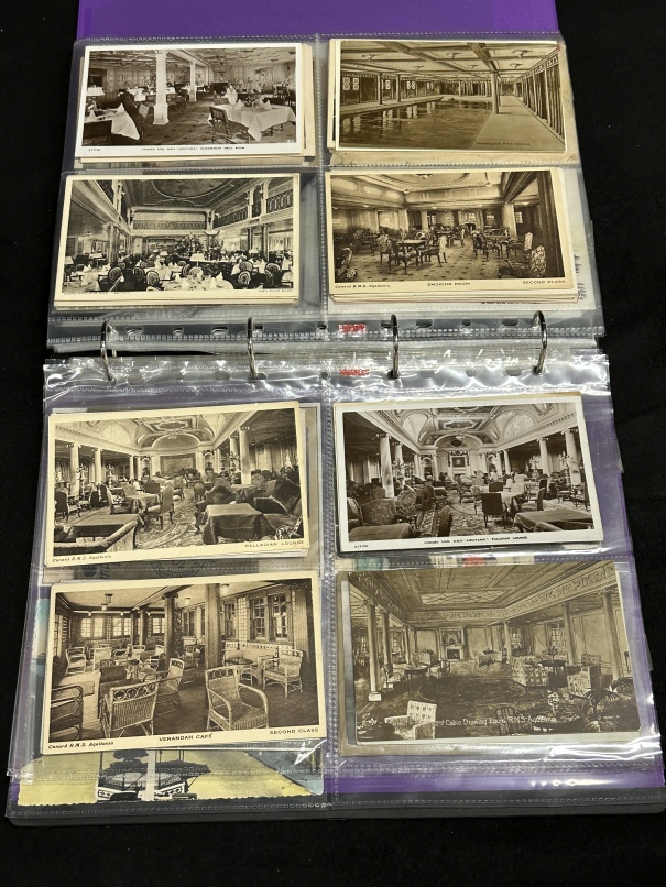 CUNARD/R.M.S. AQUITANIA: Archive collection of postcards, onboard photographs and ephemera - Image 2 of 3