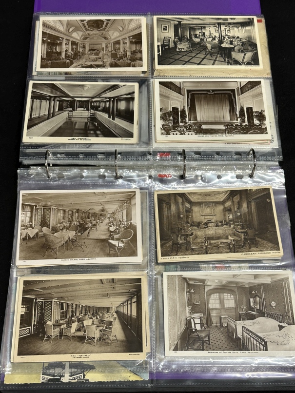 CUNARD/R.M.S. AQUITANIA: Archive collection of postcards, onboard photographs and ephemera - Image 3 of 3