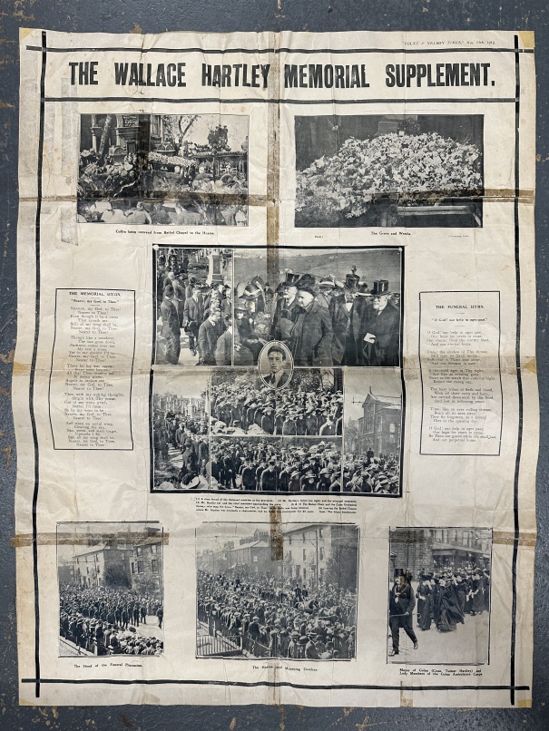 R.M.S. TITANIC: Extremely rare Wallace Hartley Memorial Supplement from The Colne and Nelson Times