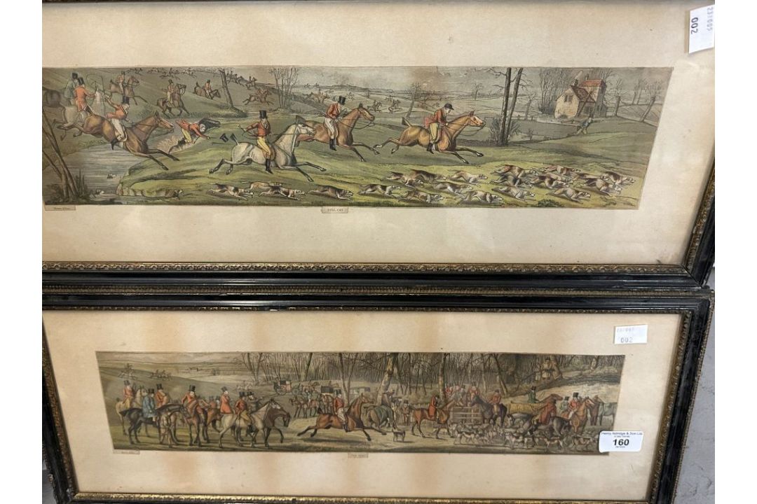 Hunting Engravings/Prints: Riding to Hounds, Point to Point, Cross-Country, etc. (10) - Image 1 of 3
