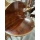 19th cent. Mahogany demi lune tea table inlaid with boxwood stringing, on tapering supports. - Image 2 of 3