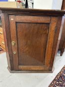 Early 19th cent. Oak corner cupboard 35ins. x 60ins. x 80ins.