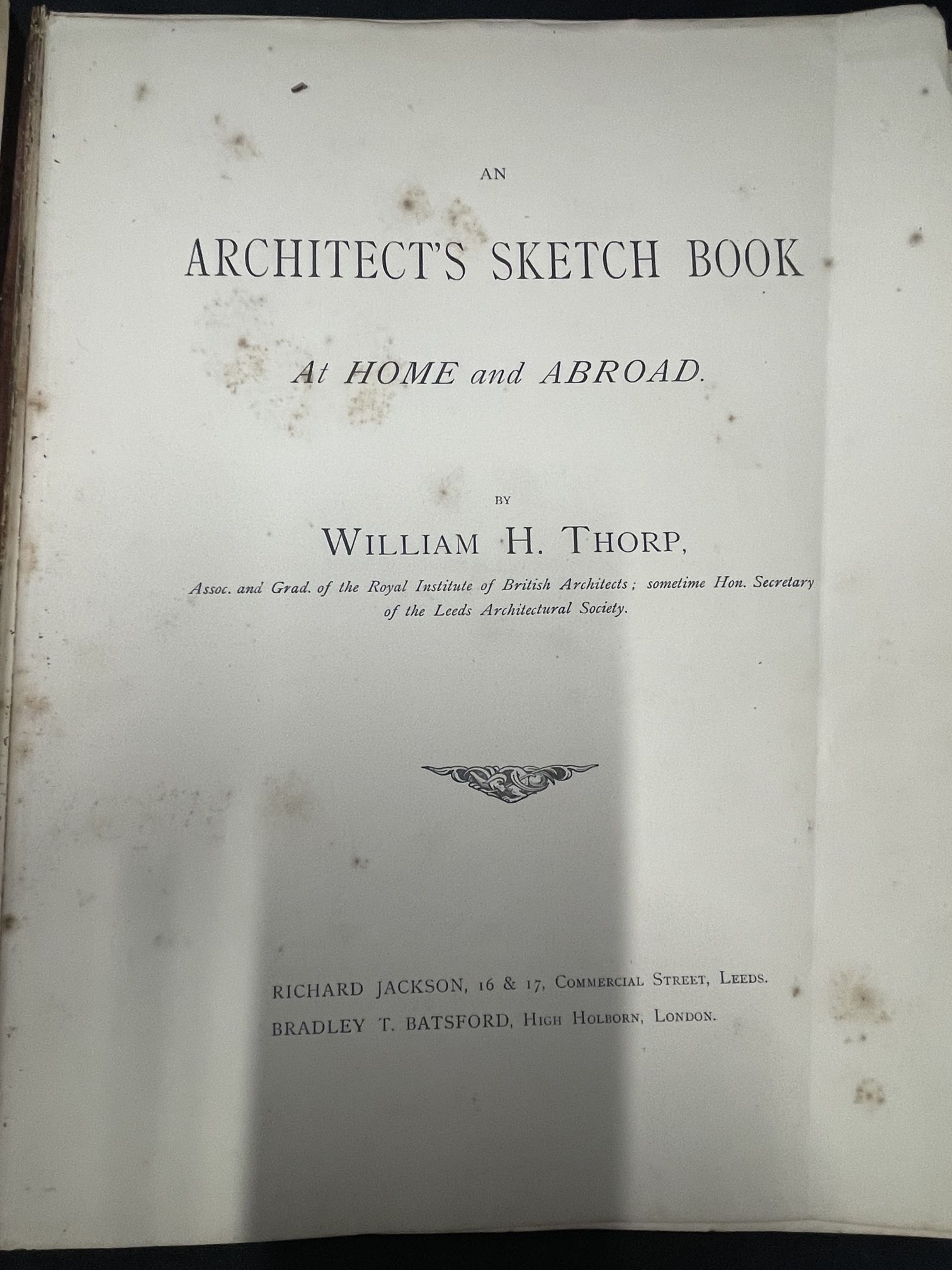 Books: An Architect's Sketch Book at Home and Abroad by William H. Thorp - Image 3 of 5