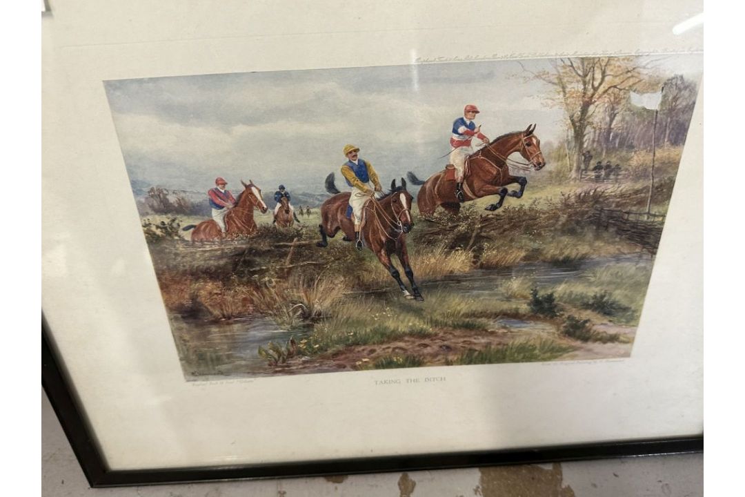 Hunting Engravings/Prints: Riding to Hounds, Point to Point, Cross-Country, etc. (10) - Image 2 of 3
