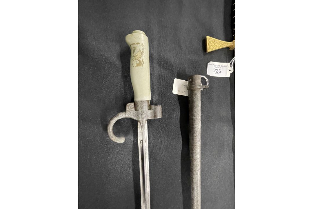 Militaria: Wilkinson's presentation sword with gilt handle, French bayonet. - Image 3 of 3