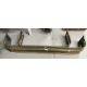 Two brass fire fenders, the larger 47ins. x 7½ins. The smaller 31½ins. x 6ins. Both with - Image 1 of 2