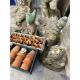Gardenalia: Reconstituted stone three garden gnomes, a boot, moles (5 in total) - Image 1 of 2