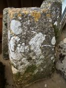Gardenalia: Single stone staddle stone base.