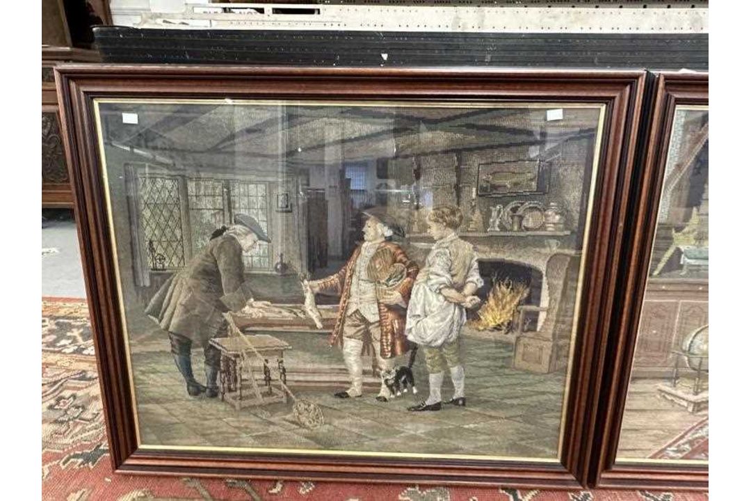 19th cent. Woolwork Tapestries: - Image 2 of 4