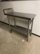 S.S Table w/ Back Splash 18