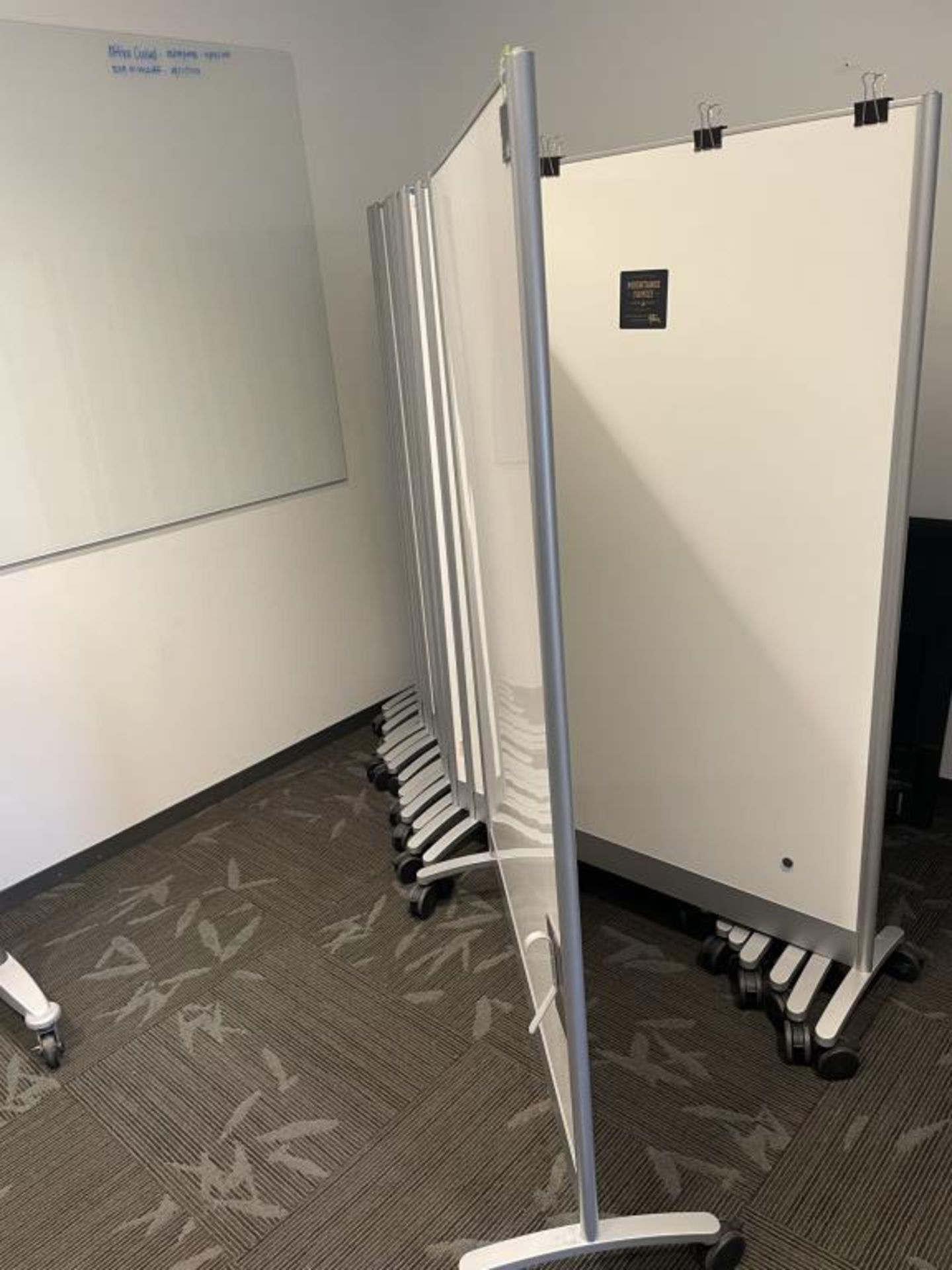 (15qty) Mobile Magnetic Dry Erase Room Divider White Boards - Image 2 of 3