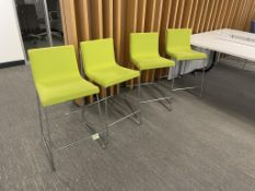 (4qty) Andreu World Lineal Comfort Stools Lime Green