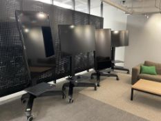 (4qty) Ergotron Neo-Flex VHD Mobile w/ TV's