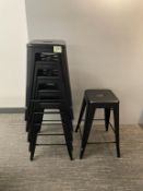 (6qty) Tolix Counter Stools Black 25