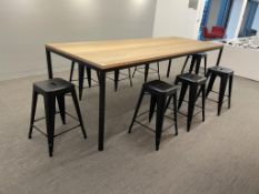 (8qty) Tolix Counter Stools & OHIO Table
