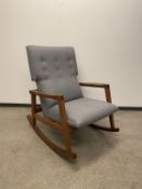 DWR Risom Rocker Chair Walnut / Heather