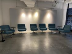 (6qty) Naughtone Hush Low Lounge Chair Sapphire