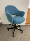 (18qty) Knoll Saarinen Executive Swivel Arm Chair Rivington Sapphire