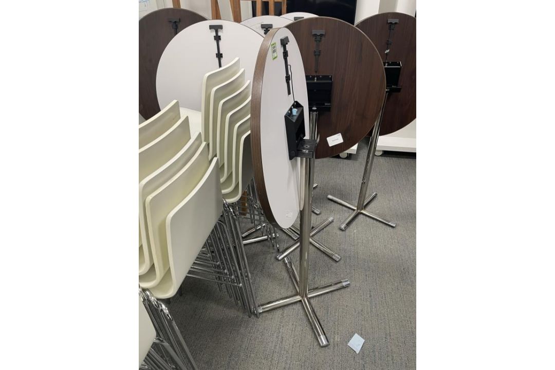 (7qty) Foldable High Top Tables and (16qty) Stools - Image 3 of 5