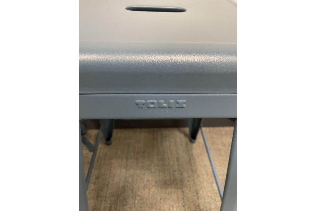 (7qty) Tolix Counter Stools Blue 25"H - Image 4 of 4