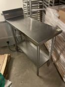 S.S Table w/ Back Splash 18