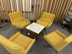 (4qty) Naughtone Hush Low Lounge Chair Yellow