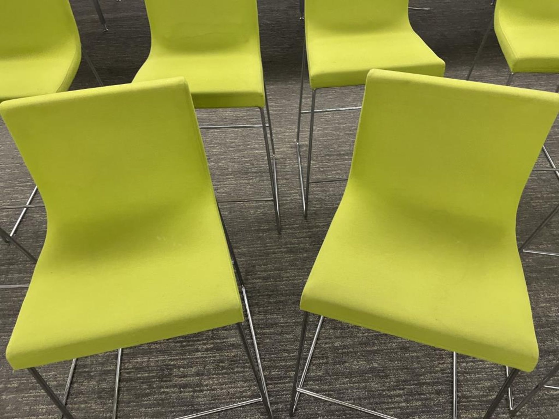 (12qty) Andreu World Lineal Comfort Stools Lime Green - Image 6 of 7