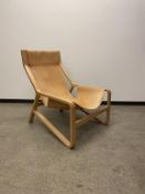 Blu Dot Leather Sling Toro Lounge Chair