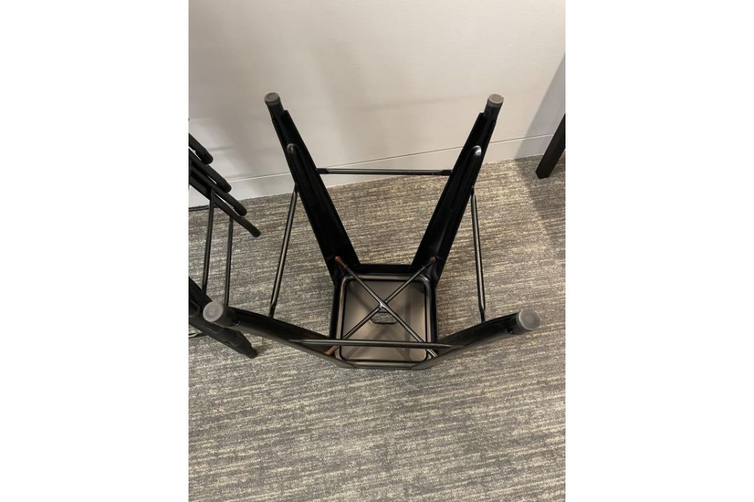 (6qty) Tolix Counter Stools Black 25"H - Image 3 of 4