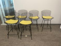 (6qty) Knoll Bertoia Stools Black