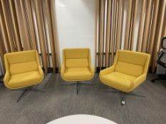(3qty) Naughtone Hush Low Lounge Chair Yellow