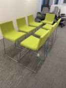 (15qty) Andreu World Lineal Comfort Stools Lime Green