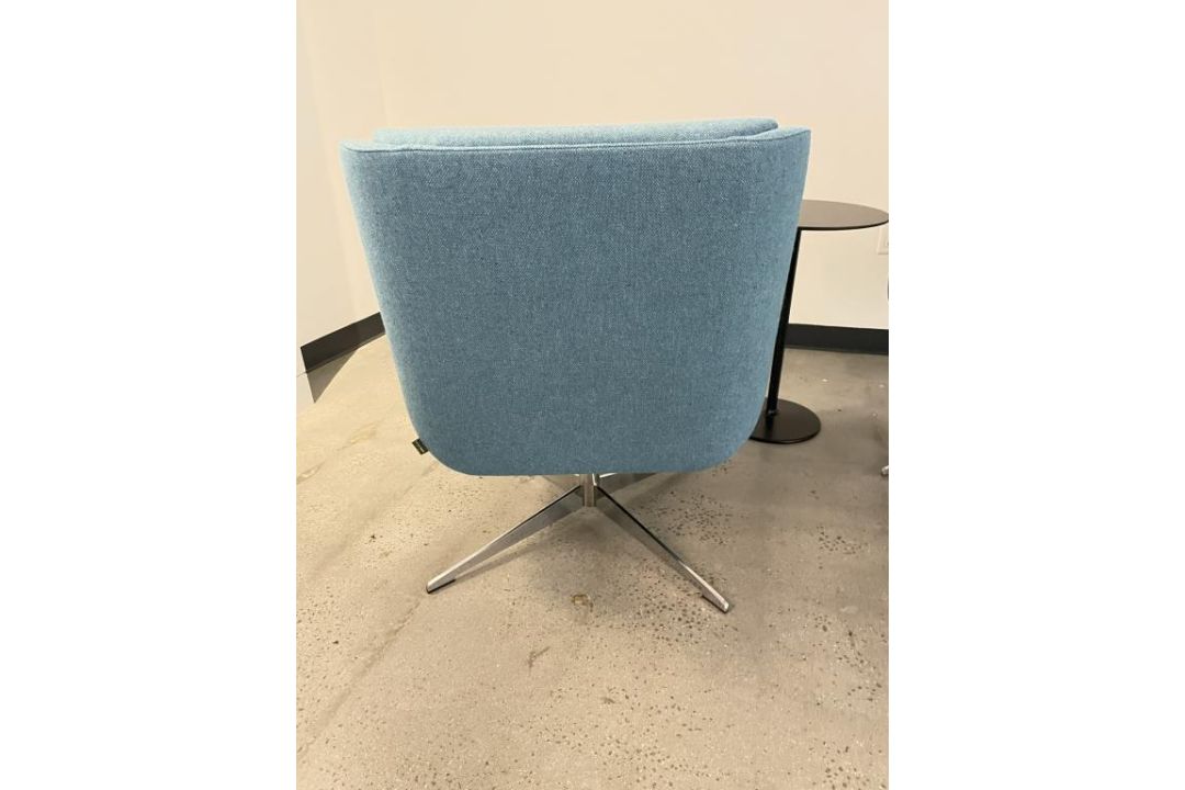 (2qty) Naughtone Hush Low Lounge Chair Sapphire - Image 4 of 7