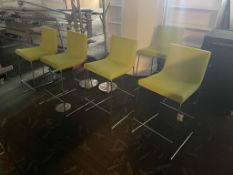 (5qty) Andreu World Lineal Comfort Stools Lime Green