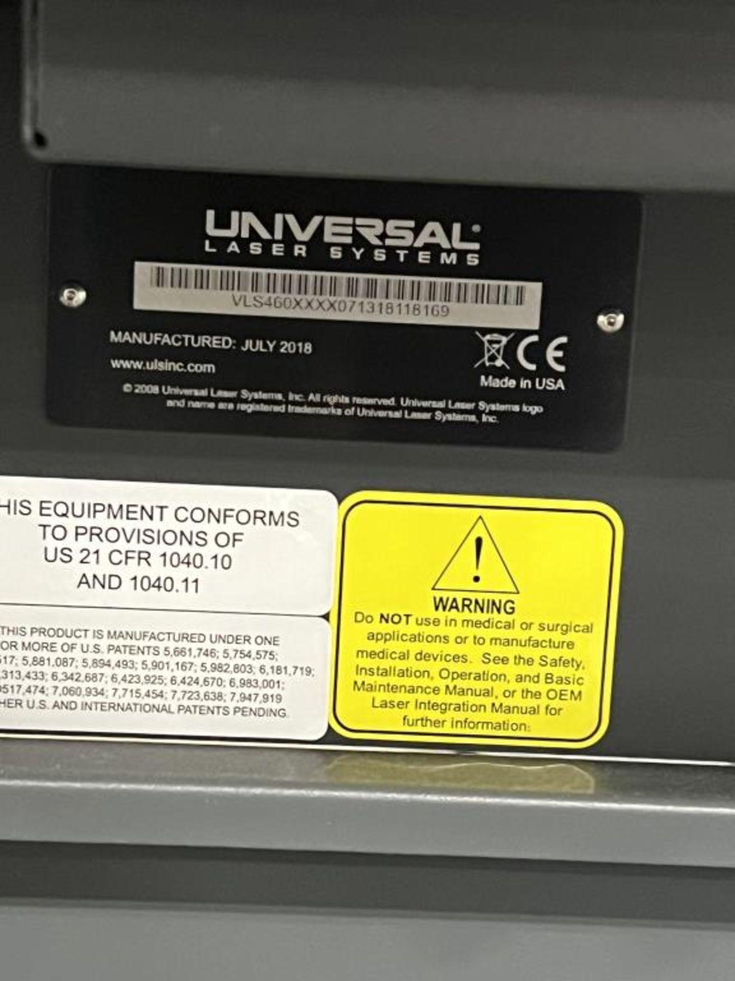 Universal Laser Systems Laser Cutter - Image 5 of 5