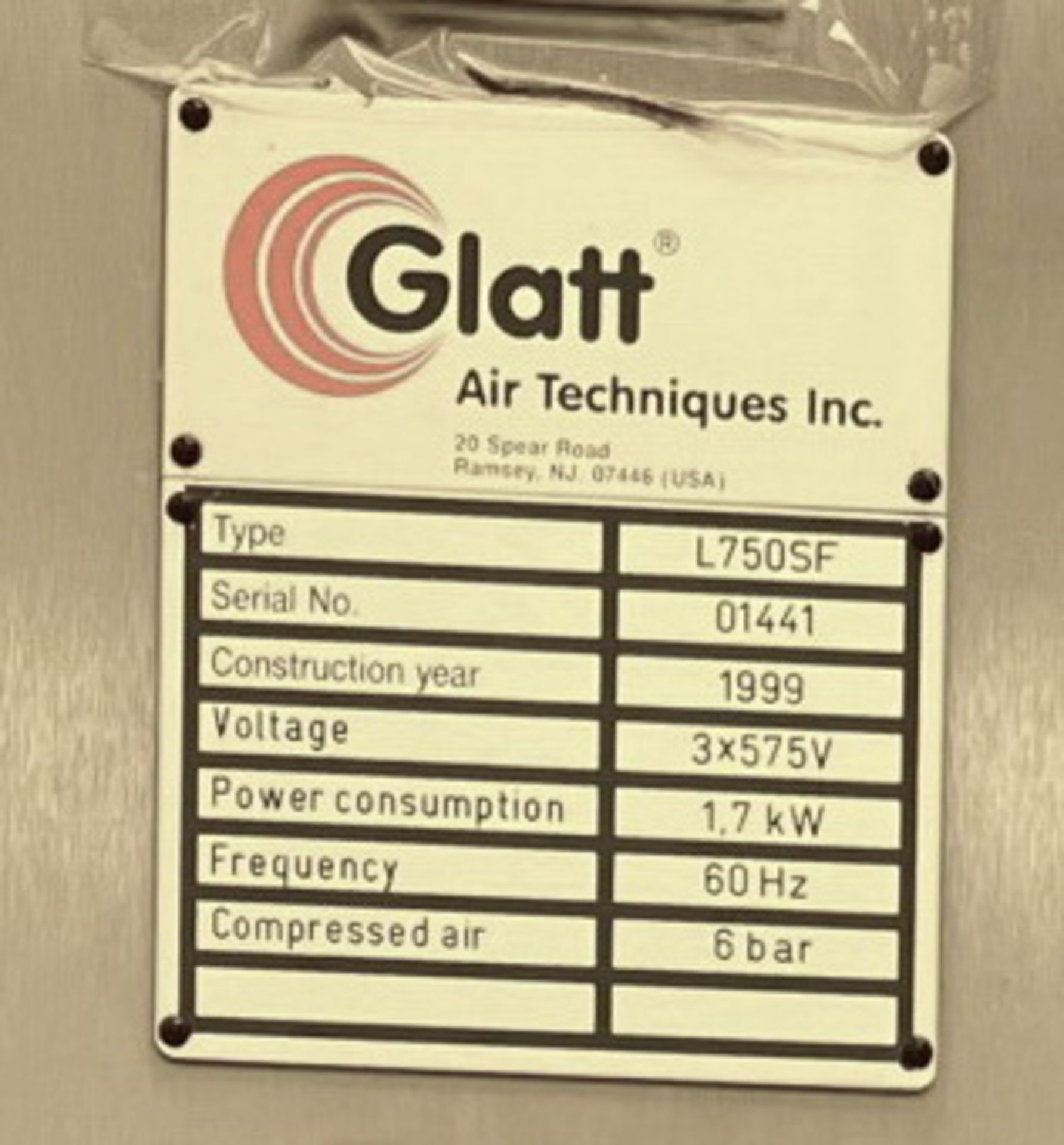 Glatt Post Type Lift & Discharging Device - Image 6 of 6