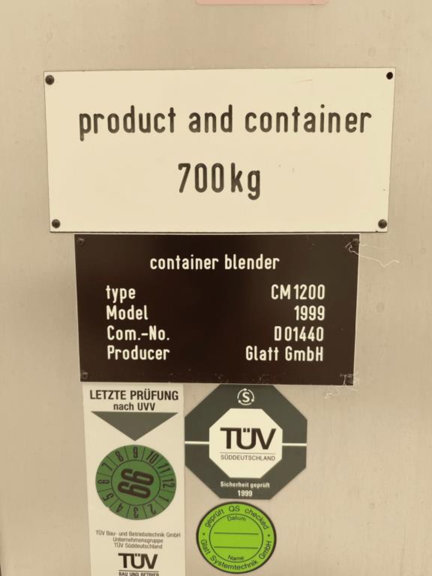 Glatt SS Bin Blender, Model CM1200 - Image 4 of 8