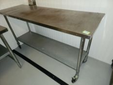 SS Table, 6'L With Shelf
