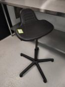 Lab Stool Adjustable Height, Black