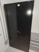 Uline Black 2 Door Storage Cabinet