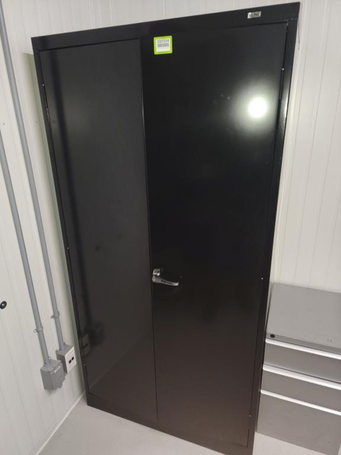 Uline Black 2 Door Storage Cabinet