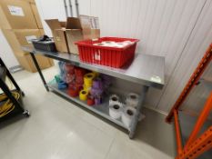 SS Table 6'L With Shelf