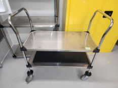 Rolling SS Cart W/ 2 Shelves