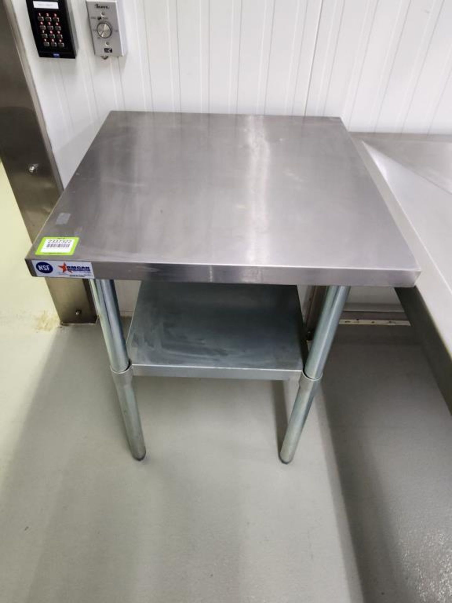 SS Table, 2'X2'X34"H With One Shelf - Image 2 of 4