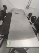 SS Table, 6'Long With 1 Shelf