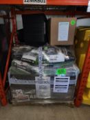 Assorted Black Plastic Trays & 1 Skid Florapro