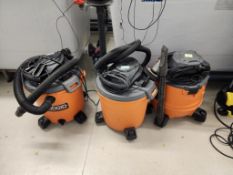 (3) Ridgid Pressure Washers, 60 Liters
