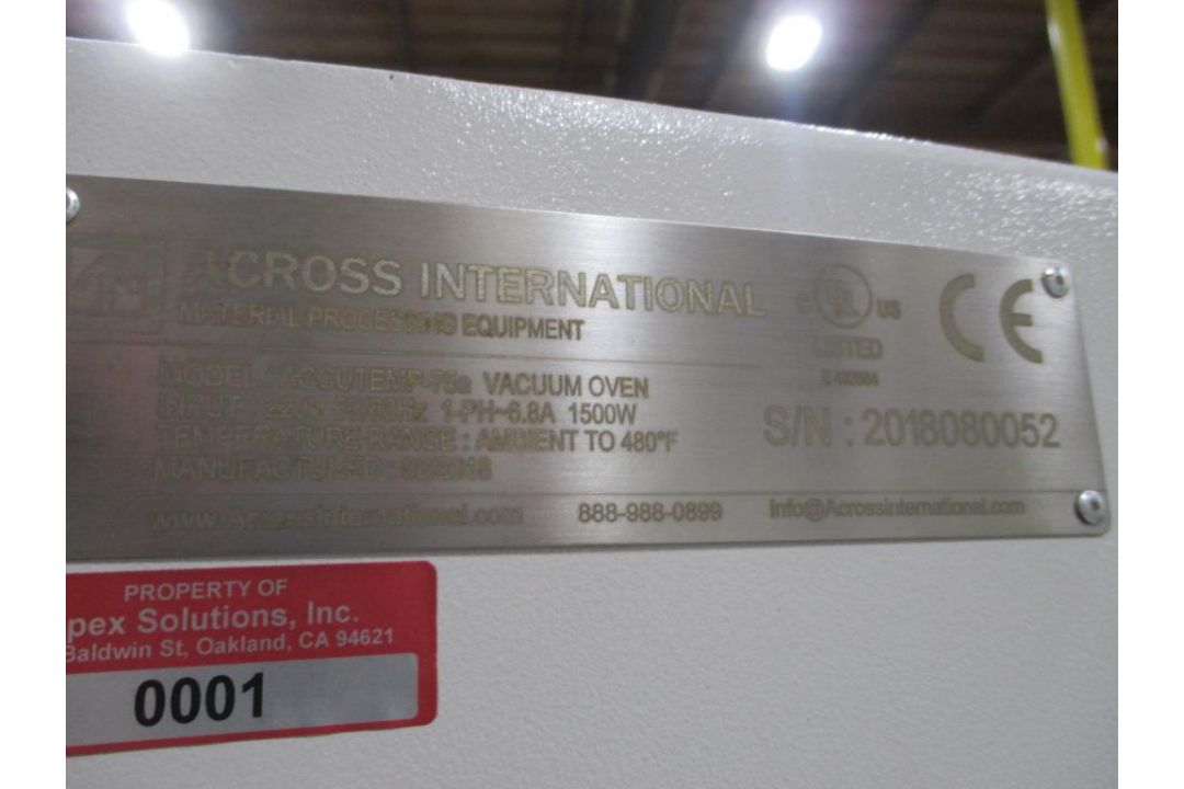 Across Vacuum Oven - Image 2 of 2