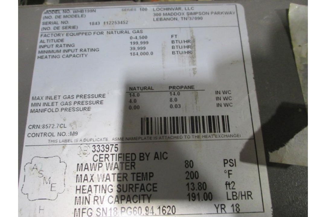 Lochinvar Boiler - Image 2 of 3