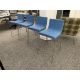 (7qty) Andreu World Lineal Comfort Stools, Blue - Image 1 of 7